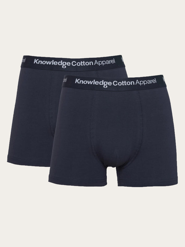 KnowledgeCotton Apparel - MEN 2 pack underwear Underwears 1001 Total Eclipse