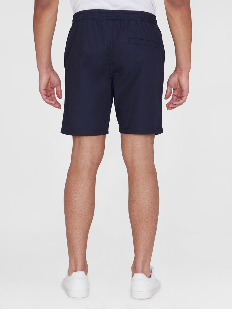 KnowledgeCotton Apparel - MEN Boardwalk shorts with elastic waist - GOTS/Vegan Swimshorts 1412 Night Sky