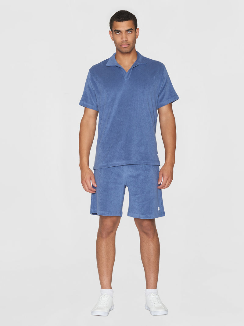 KnowledgeCotton Apparel - MEN Terry polo Polos 1432 Moonlight Blue