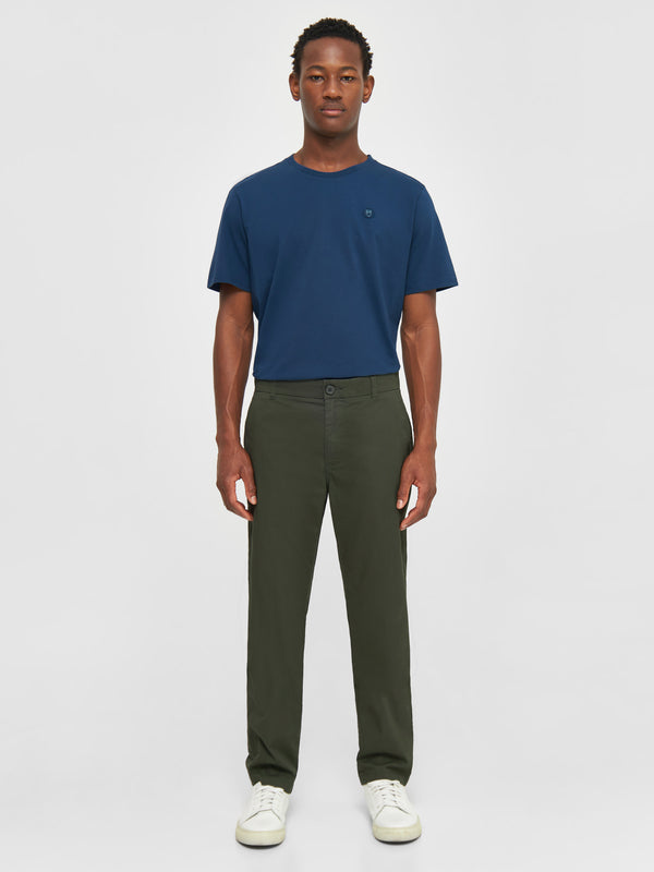 KnowledgeCotton Apparel - MEN CHUCK regular chino poplin pant Pants 1090 Forrest Night