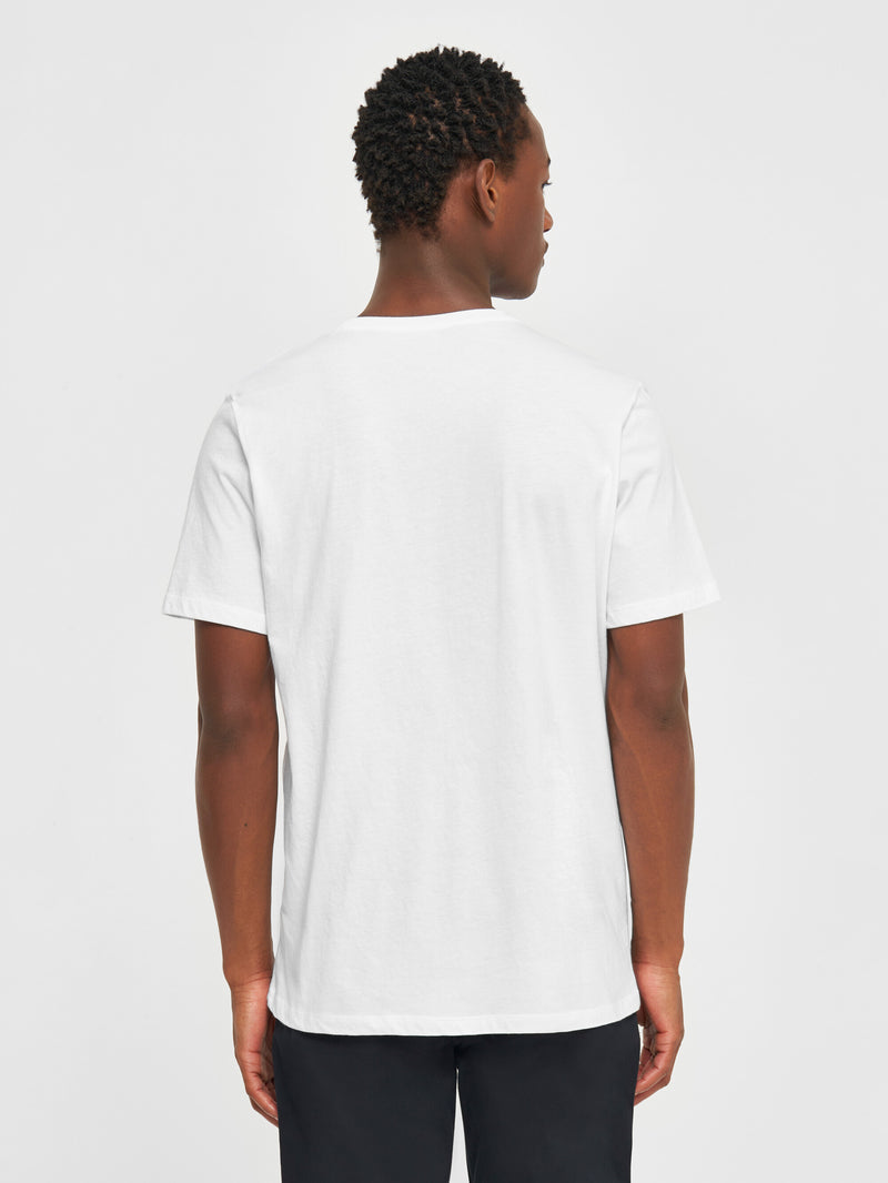 KnowledgeCotton Apparel - MEN Regular fit Basic tee T-shirts 1010 Bright White