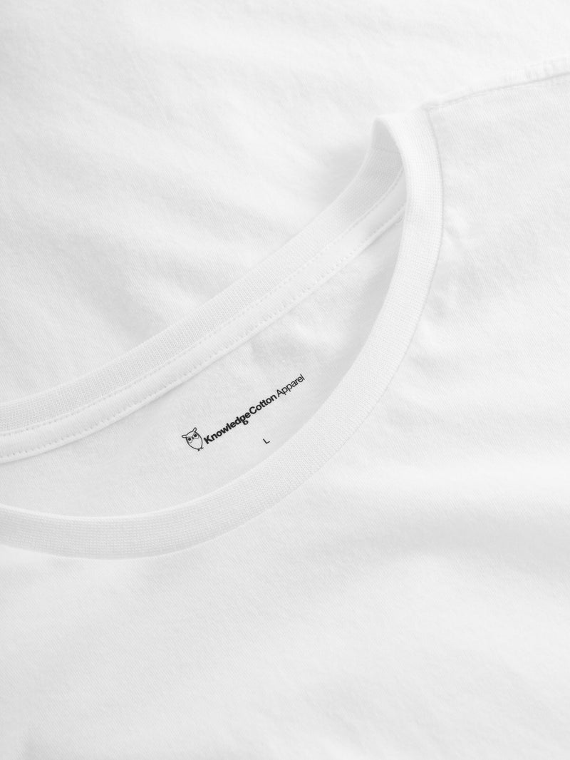 KnowledgeCotton Apparel - MEN Regular fit Basic tee T-shirts 1010 Bright White